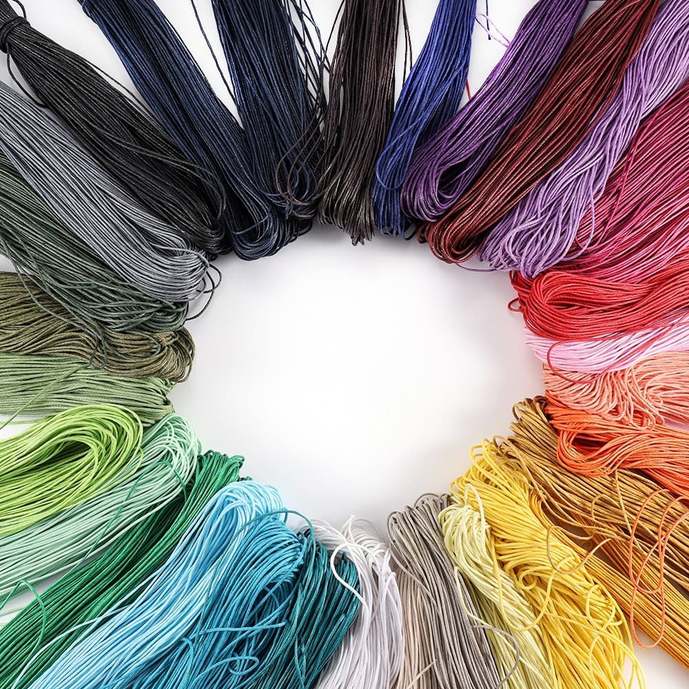 St.kunkka 66m 30สีขี้ผึ้งเชือกขี้ผึ้งด้าย อุปกรณ์เสริม DIY วัสดุเครื่องประดับด้ายไนลอนแฟชั่นไต้หวันด้ายขี้ผึ้ง - รูปที่ 1