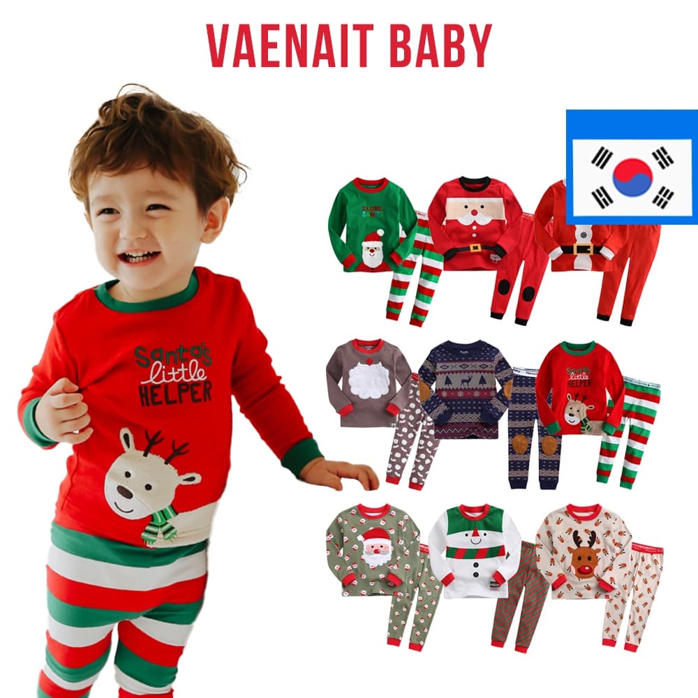 Vaenait BABY 6M-12Y เด็กวัยหัดเดิน เด็กผู้ชาย เด็กผู้หญิง ฮาโลวีน X-Mas คริสต์มาส ชุดนอน ชุดนอน - รูปที่ 1