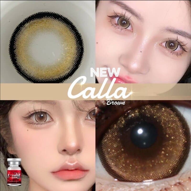 ?รุ่นลิมิเตด ? มีค่าสายตา ? Lovelylens Calla Gray Brown ? มีกลิตเตอร์วิ้งๆ บิ๊กอาย สุดปัง คอนแทคเลนส์ รายเดือน มีอย - รูปที่ 1