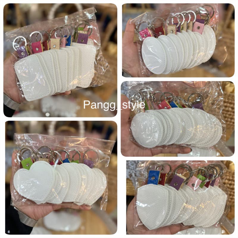 พวงกุญแจหนัง PVC สำหรับทำงานเดคูพาจ10ชิ้น - รูปที่ 1