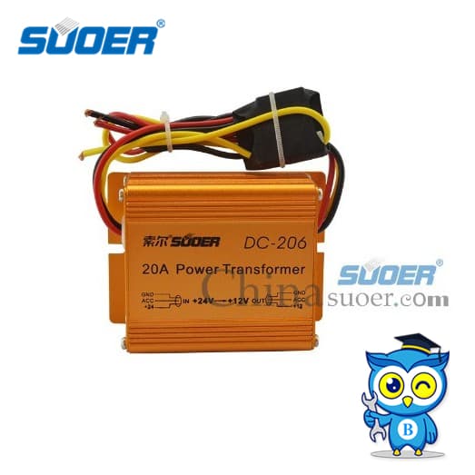 SUOER DC-206 เครื่องแปลงไฟDC24vเป็น12 Suoer 20A DC 24V to 12V Auto Transformer DC206 - รูปที่ 1