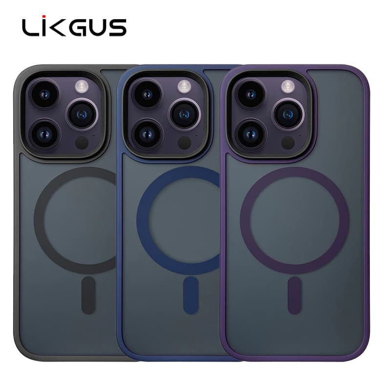 LIKGUS เคสชาร์จไร้สายไอโฟน iPhone 15 Pro/15 Pro Max / 14 Pro/14 Pro Max เคสกันกระแทก แบบผิวด้าน Magnetic Wireless Charge - รูปที่ 1