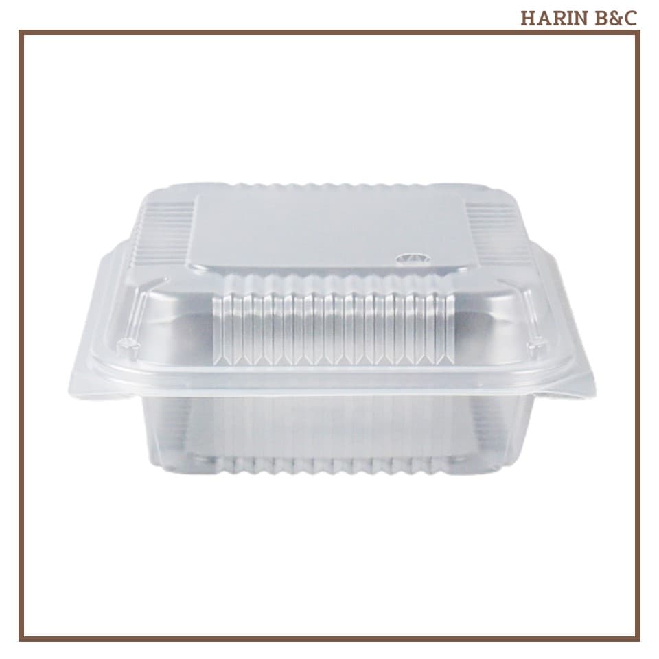 กล่องสี่เหลี่ยม ใส่อาหาร 1000มล. JT-B500 25ใบ / Clamshell Disposible Lunch Box 1000ml 25pcs - รูปที่ 1