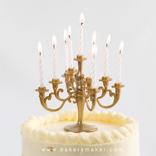 เชิงเทียน ตกแต่งเค้ก มี 6 สี / เซ็ทเชิงเทียน + เทียน 9 เล่ม เทียนวันเกิด Candle topper cake เชิงเทียนวันเกิด - รูปที่ 1