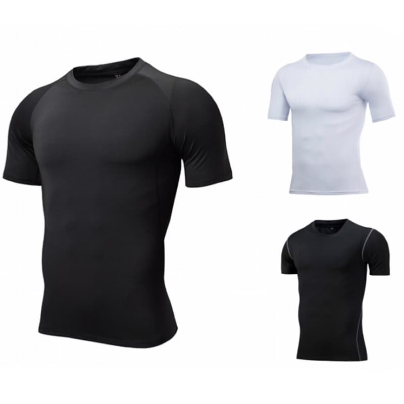 พน้องส่ง เสื้อรัดกล้ามเนื้อแขนสั้นผู้ชาย แห้งเร็ว - รูปที่ 1