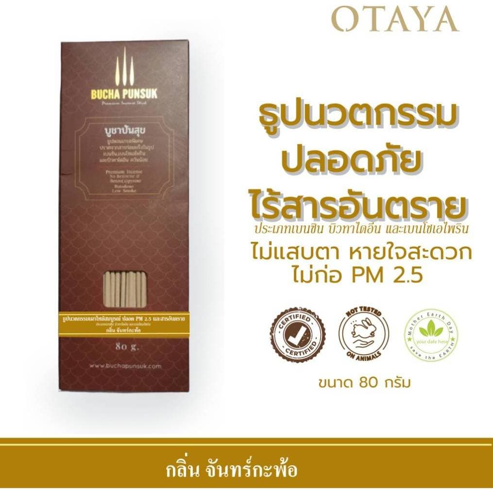 ธูปบูชาปันสุข 80 gนวตกรรมเผาไหม้สมบุรณ์ NO PM 2.5 ไม่แสบตา ผ่านการตรวจสอบควันว่าปลอดภัยจากสารอันตราย - รูปที่ 1