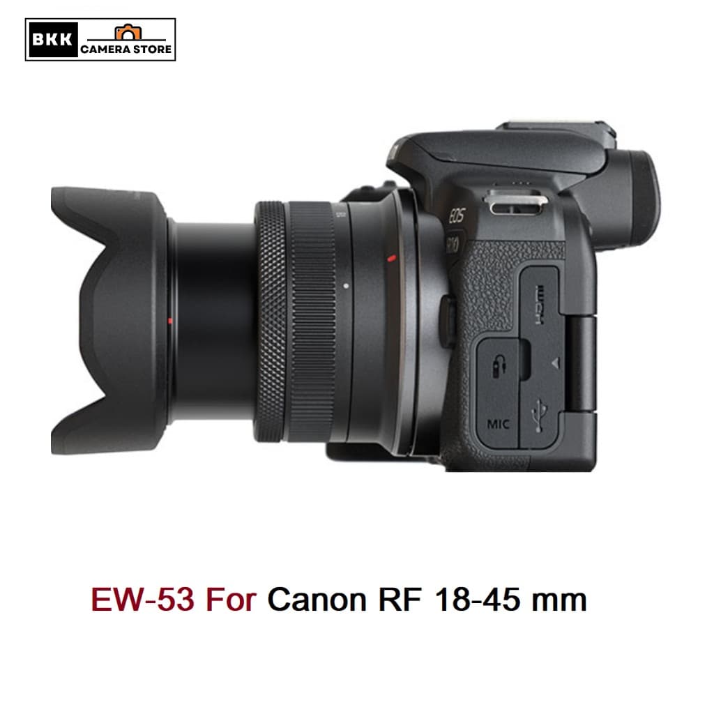 ฮูด ใส่ Canon  RF 18-45mm EOS R10 R50  (EW-53) 49mm - รูปที่ 1