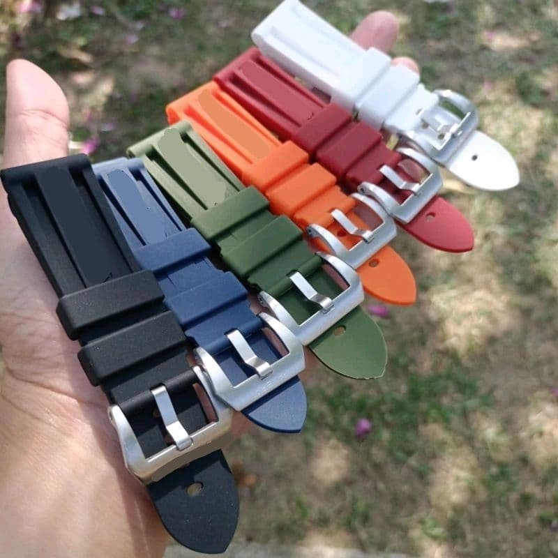 สายนาฬิกา สายpanerai  PAM ขนาด22,24,26มิล มาพร้อมหัวเข็มขัดมีlogo ทำจากยางธรรมชาติชำระเงินปลายท - รูปที่ 1