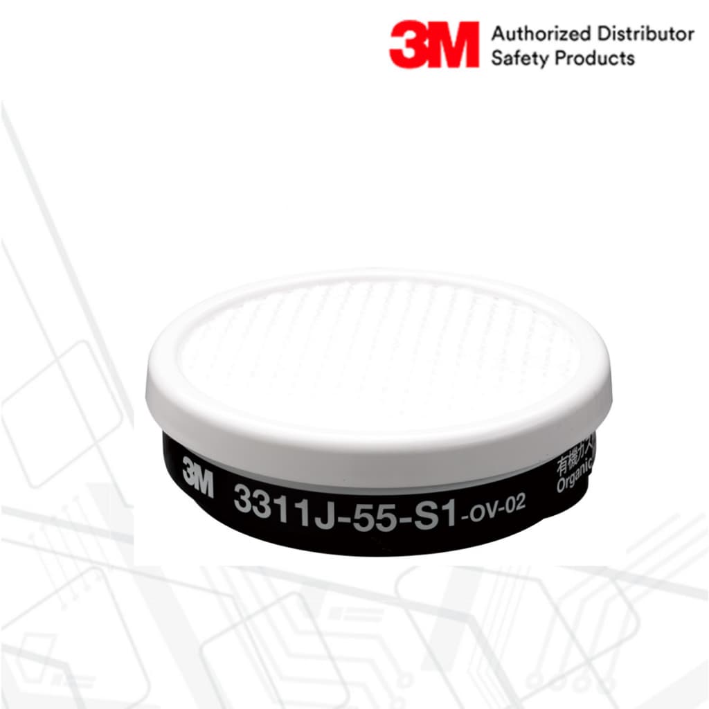 3M™ 3311J-55 ตลับกรองสารเคมีป้องกันไอระเหยสารตัวทำละลาย - รูปที่ 1
