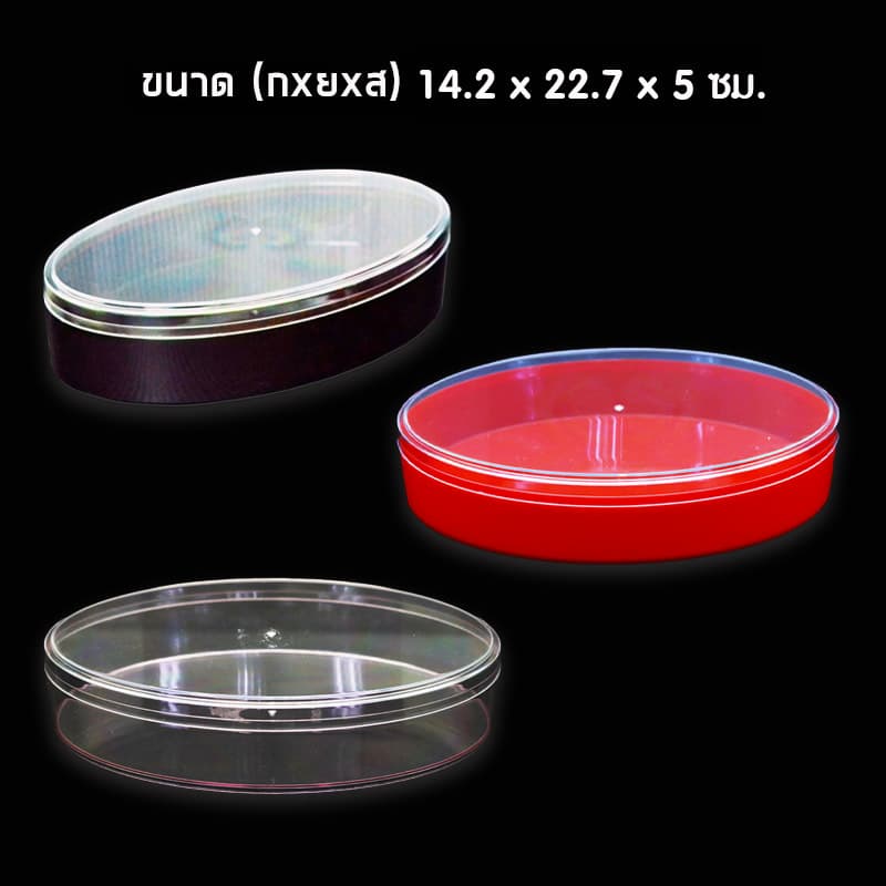 **ยกลัง**กล่องพลาสติก สีชา/สีแดง/ใสอมชมพู (ฝาใส,12ชิ้น) C0711 ตรา CVPPACK - รูปที่ 1