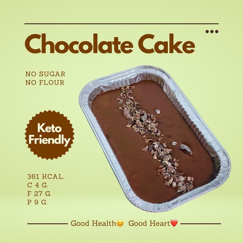 เค้กช็อคโกแลตคีโต Chocolate Cake [KETO] ไร้แป้ง ไร้น้ำตาล *?ขนส่งเย็นเท่านั้น* - รูปที่ 1