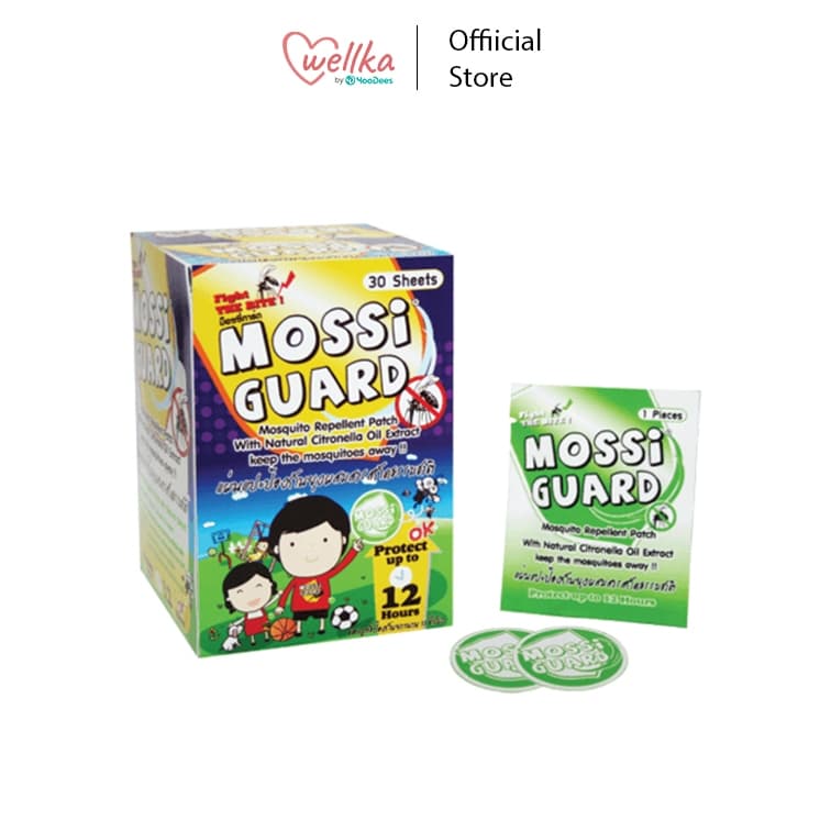 Mossi Guard ม็อซซี่การ์ด Patach แผ่นแปะป้องกันยุงผสมสารสกัดจากธรรมชาติ กลิ่นตะไคร้ (1กล่อง 30 ซอง) - รูปที่ 1