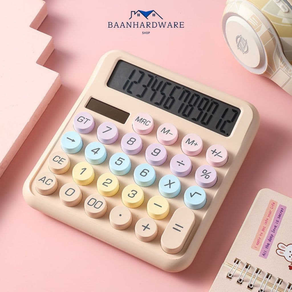 เครื่องคิดเลข 12 หลัก หน้าจอขนาดใหญ่ ลายจุด เครื่องเขียน สําหรับโรงเรียน และสํานักงาน ER-E041 - รูปที่ 1