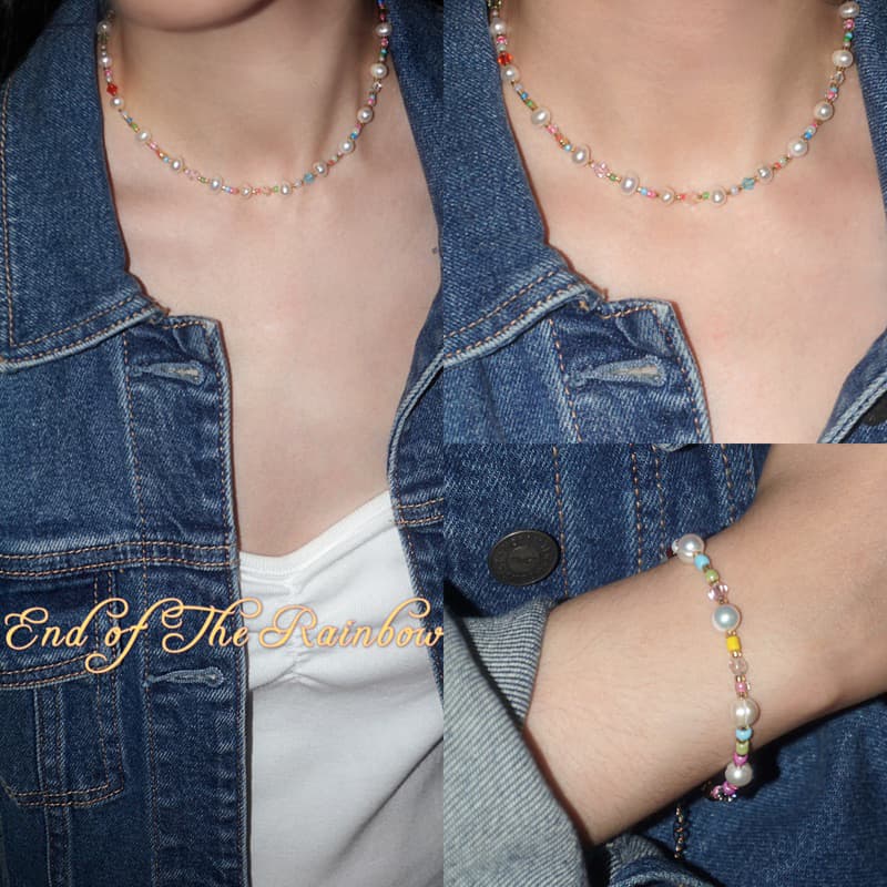 ?Rainbow Necklace??(สร้อยคริสตอลสายรุ้ง?) - รูปที่ 1