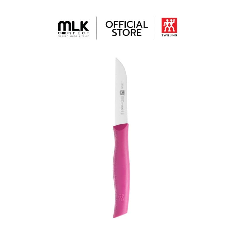 ZWILLING มีดเล็กสแตนเลสสตีล Twin Grip มีความคมและทนทาน  80 มม. สีเงิน  ด้ามสีชมพู N38190080 - รูปที่ 1