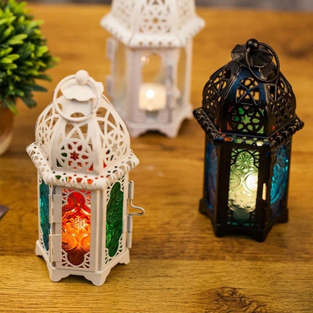 ตะเกียงใส่เทียนวินเทจ มีกระจกรอบด้าน - รูปที่ 1