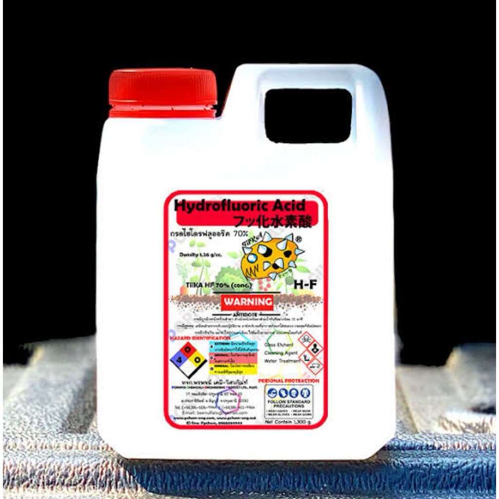 1Liter ?กรดกัดแก้ว 70% ไฮโดรฟลูออริค Hydrofluoric - รูปที่ 1