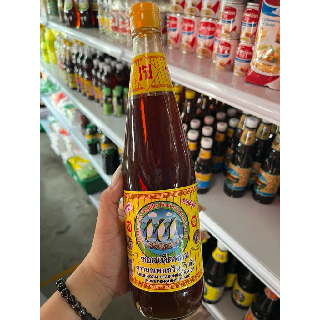 ซอสเห็ดหอมตรานกเพนกวิน3ตัว mushroom seasoning sauce - รูปที่ 1