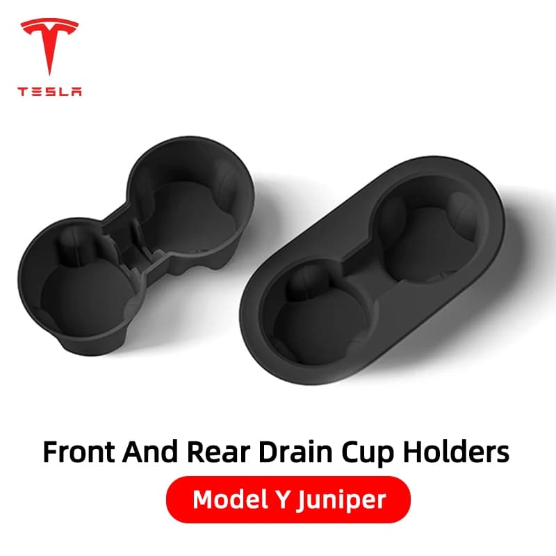 ?จัดส่งจากไทย?แผ่นกันลื่นซิลิโคนช่องวางแก้ว สำหรับ Tesla New Y Juniper 2025 ที่วางแก้วคอนโซลกลาง อุปกรณ์เสริมในรถยนต์ - รูปที่ 1