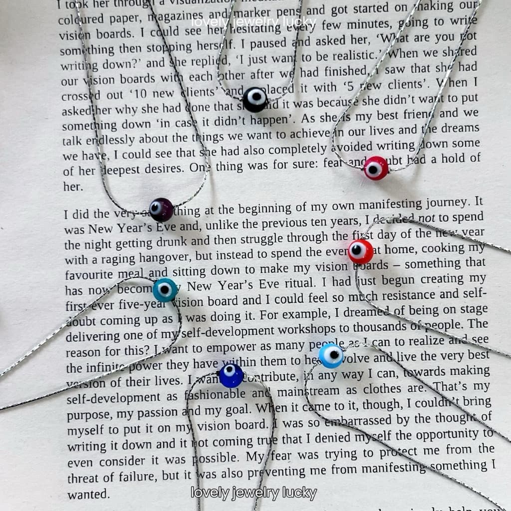 ?สร้อยคอ Evil Eye เเบบกลม | ขนาด 6 / 8 มม. | Stainless Steel | By lovely__jewelry_lucky_ - รูปที่ 1