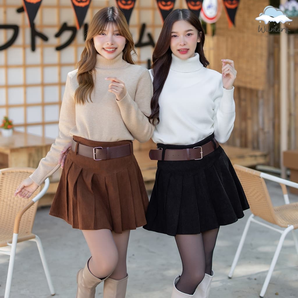 [ Ivana Turtleneck Sweater - E32 ]​ 6 สี I เสื้อคอเต่าบุขน เสื้อบุขน กันหนาวติดลบ ผ้าหนา และ นุ่ม - รูปที่ 1