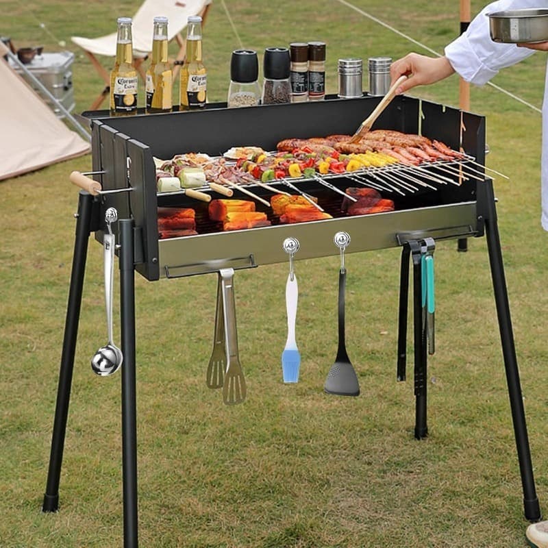 เตาบาร์บีคิว เตาปิ้งย่าง อเนกประสงค์ BBQ GRILL พับเก็บได้ วัสดุคุณภาพดี  เตาย่างแบบพกพา   เตาย่างใช้ถ่าน - รูปที่ 1