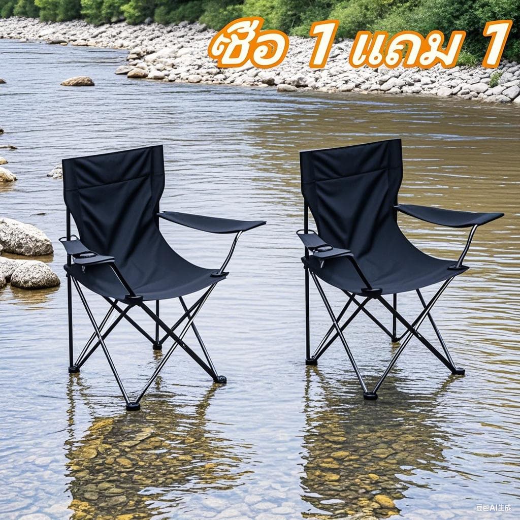【ซื้อ1แถม1】มี 20 สีและสไตล์ให้เลือก เก้าอี้ camping เก้าอี้แคมป์ แข็งแรง เกียร์สามปรับได้  แถมถุงจัดเก็บ - รูปที่ 1