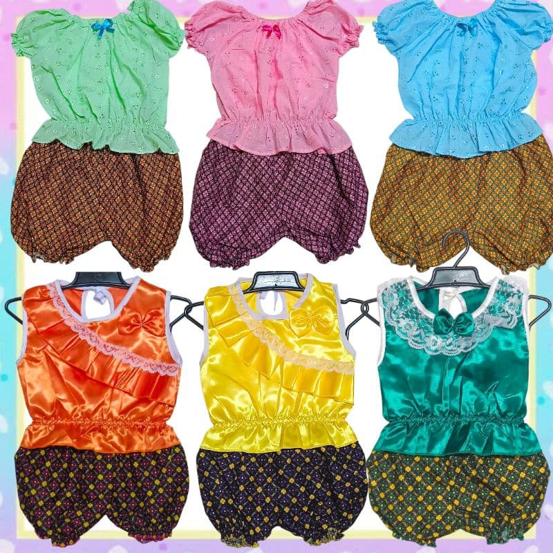 ?ชุดไทยเด็ก ชุดโจงกระเบนเด็ก ชุดไทย2ชิ้น ชุดโจงกระเบน+เสื้อ? ***สินค้าพร้อมส่ง*** - รูปที่ 1