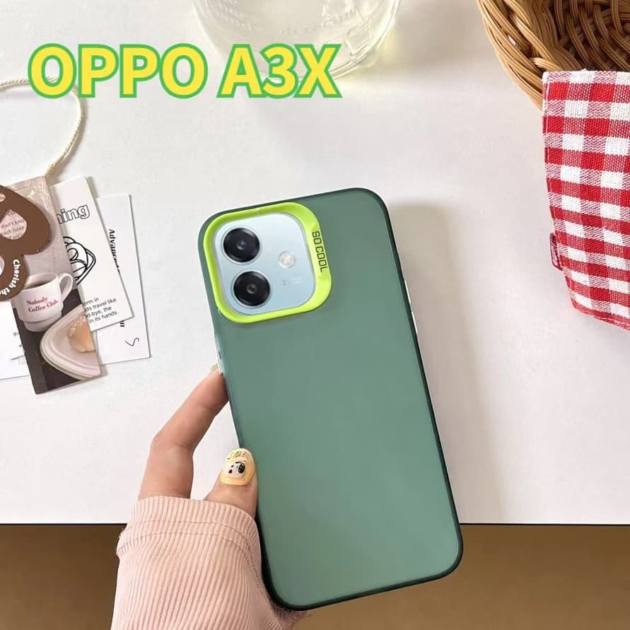 เคสโทรศัพท์ ผิวด้าน สำหรับ Oppo A3 A3X A5X A5Pro A5i  กันกระแทก ป้องกันมือถือ เคสแข็ง สีสดใส - รูปที่ 1