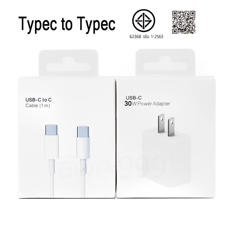 pd 30w หัวชาร์จเร็ว 3a สายชาร์จเร็ว typec 60w (typec to typec) สำหรับ pad Android โน้ตบุ๊คแท็บเล็ต (รับประกัน 1 ปี) - รูปที่ 1
