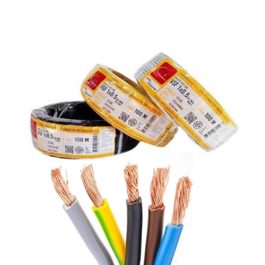 สายไฟ VSF มี มอก.ขนาด 1X4 SQ.MM.สายคอนโทรล สายอ่อน สายอ่อนแกนเดี่ยว (แบ่งขาย) ของแท้  ราคาถูก - รูปที่ 1
