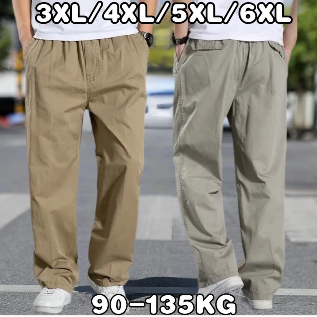 กางเกง ขาใหญ่ 90-135KG กางเกงสแล็ค ชาย ไซส์ ใหญ่ ทรงหลวม ช่วยให้ต้นขาดูเล็กลง เหมาะกับทุกสรีระ - รูปที่ 1