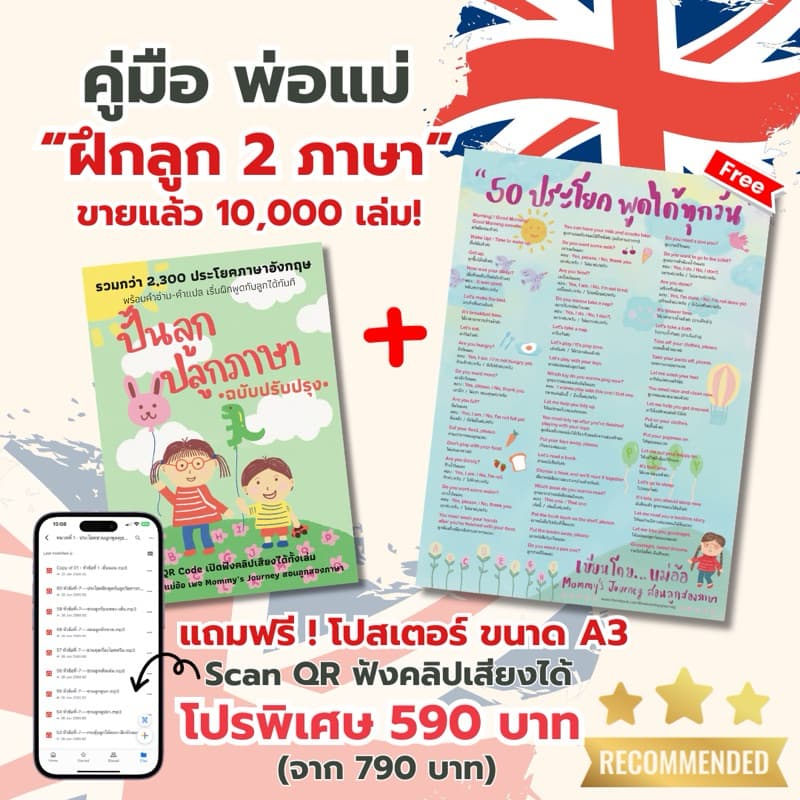 [โปรโมชั่น] *ส่งฟรี ”ปั้นลูก ปลูกภาษา ฉบับปรับปรุง“ ขายมาแล้วกว่า 10,000 เล่ม - รูปที่ 1