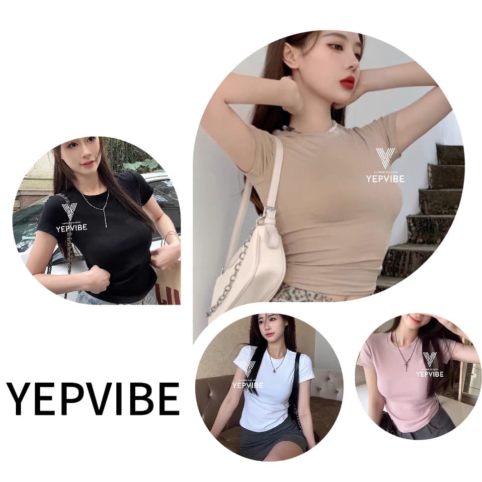 พร้อมส่ง เสื้อยืด แขนสั้น คอกลม ผ้าเรยอน สีพื้น แฟชั่นสำหรับคุณผู้หญิง เหมาะกับทุกฤดูกาล สไตล์เกาหลี สไตล์ลำลอง - รูปที่ 1