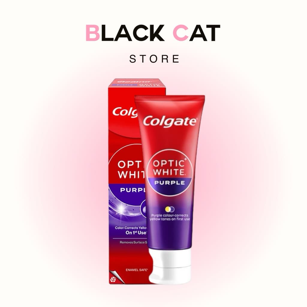 Colgate Toothpaste Optic White Purple 100 G. ยาสีฟันคอเกต ยาสีฟันม่วงลดฟันเหลือง - รูปที่ 1