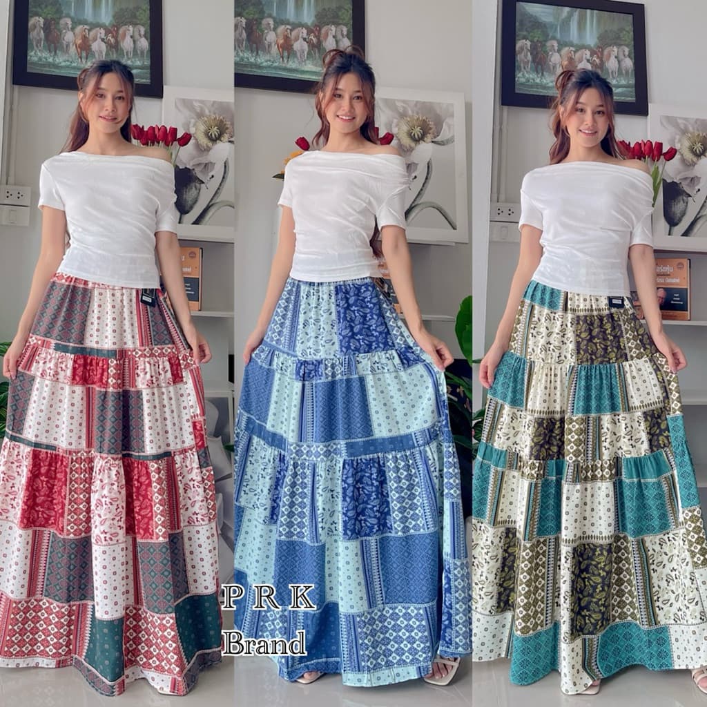 New collection S080JQ กระโป่ง รุนBaby(ลายPatchwork(แพตช์เวิร์ก) ผ้าไหนญี่ปุ่นเกรด พรีเมียมผ้าหน้านุ่มเย็น ใส่สบาย - รูปที่ 1