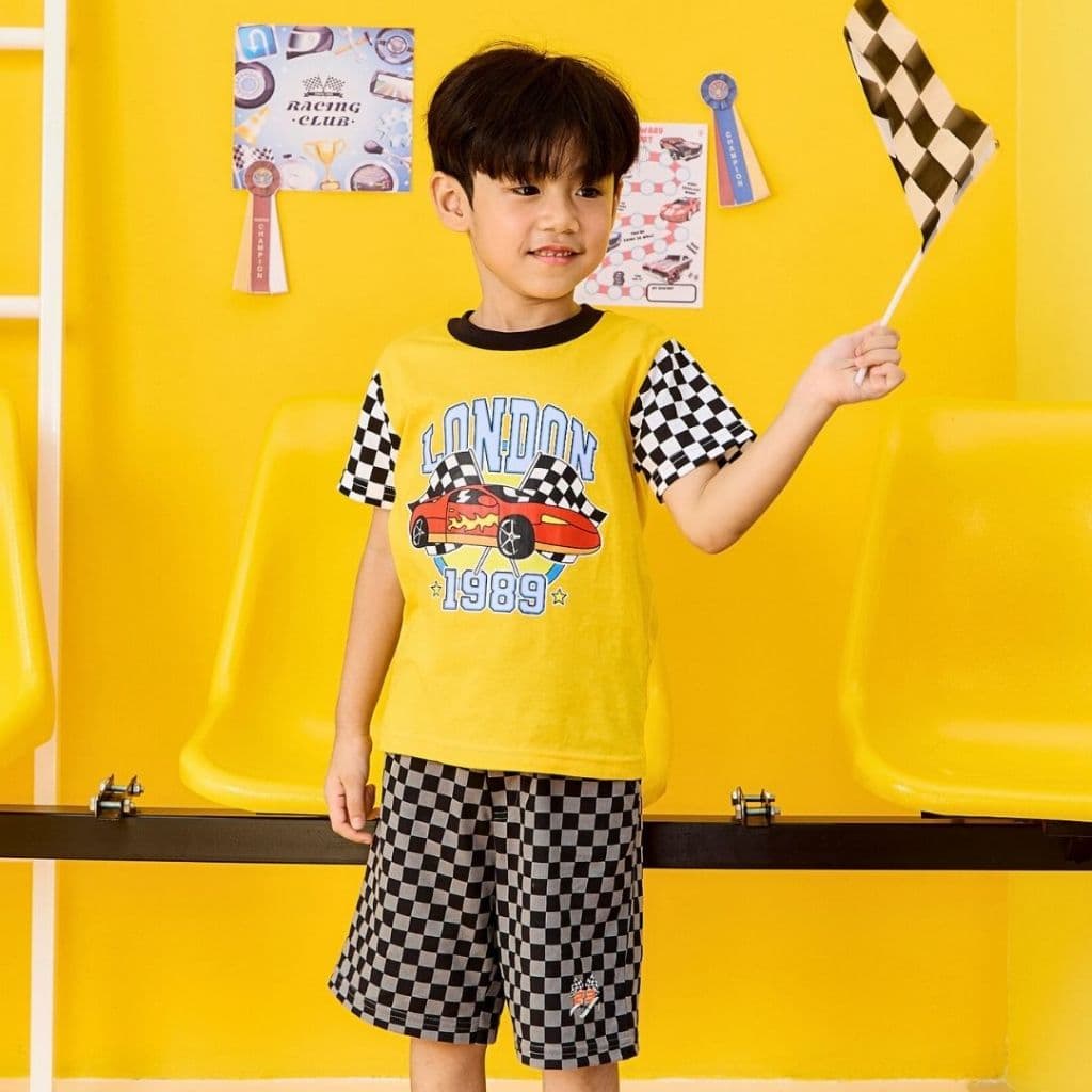 e'clat เสื้อยืดเด็ก ลายรถ เสื้อเด็กผู้ชาย 1-6ปี (มีกระดุมไหล่12M-2Y)ผ้า100%cotton ผ้านุ่มใส่สบาย9108 - รูปที่ 1