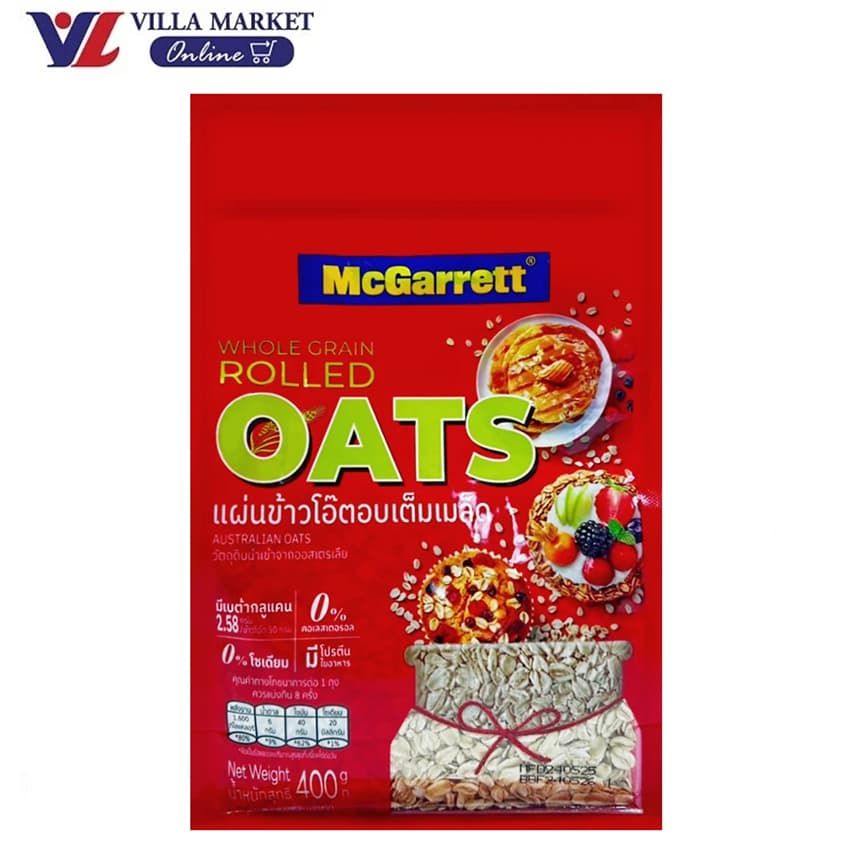 Mcgarrett Rolled Oats 400G แผ่นข้าวโอ๊ต ข้าวโอ๊ตอบ ธัญพืช - รูปที่ 1