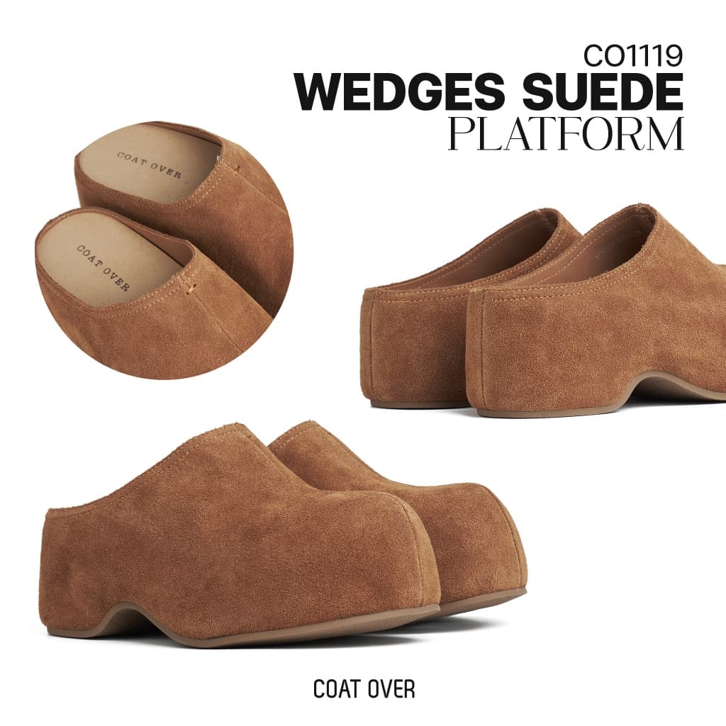 CO1119  WEDGES SUEDE  PLATFORM - รูปที่ 1