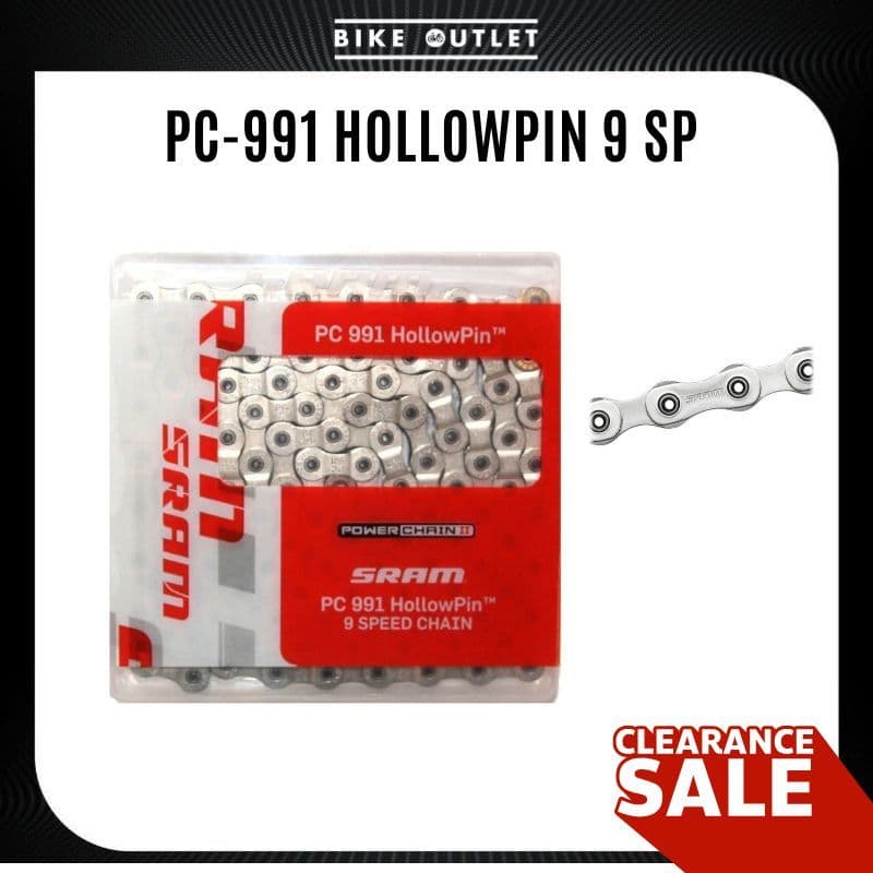 ? ล็อตสุดท้าย! SRAM PC-991 HollowPin 9 สปีด 114 link ของแท้ – น้ำหนักเบา เกียร์ลื่น หมดแล้วหมดเลย! - รูปที่ 1