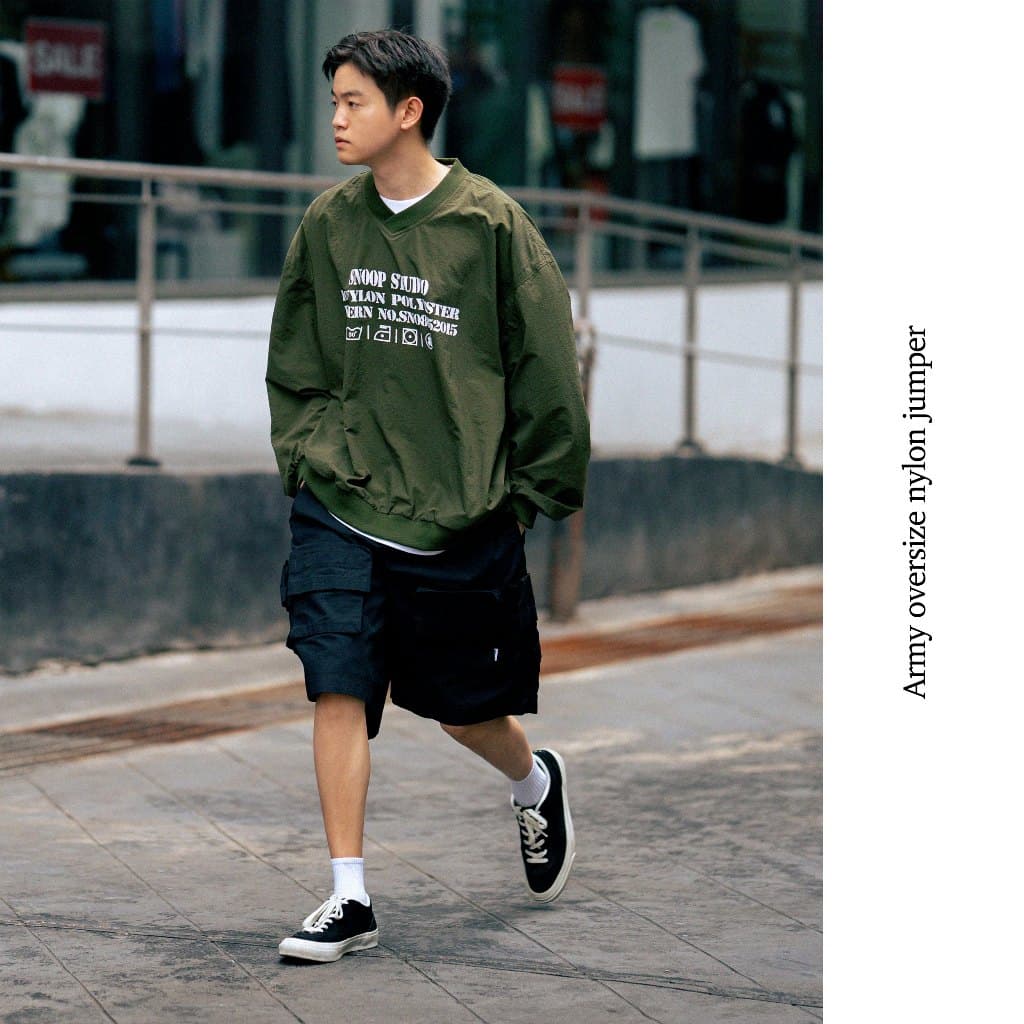 Snoop army oversize nylon jumper ( เสื้อจั๊มเปอร์แขนยาวผ้าไนล่อน ) - รูปที่ 1