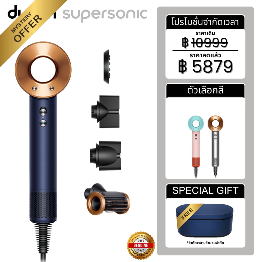 ไดร์เป่าผมมืออาชีพ Dyson Supersonic รุ่น HD15 (เวอร์ชันเทคโนโลยีปกป้องเส้นผม) - รูปที่ 1