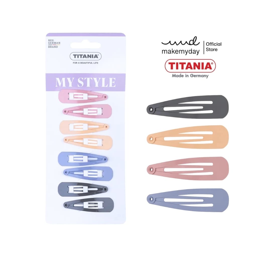 TITANIA กิ๊บติดผม รุ่น My Style – Pastel Everyday Clip ( 8 ชิ้น) นำเข้าจากเยอรมัน - รูปที่ 1