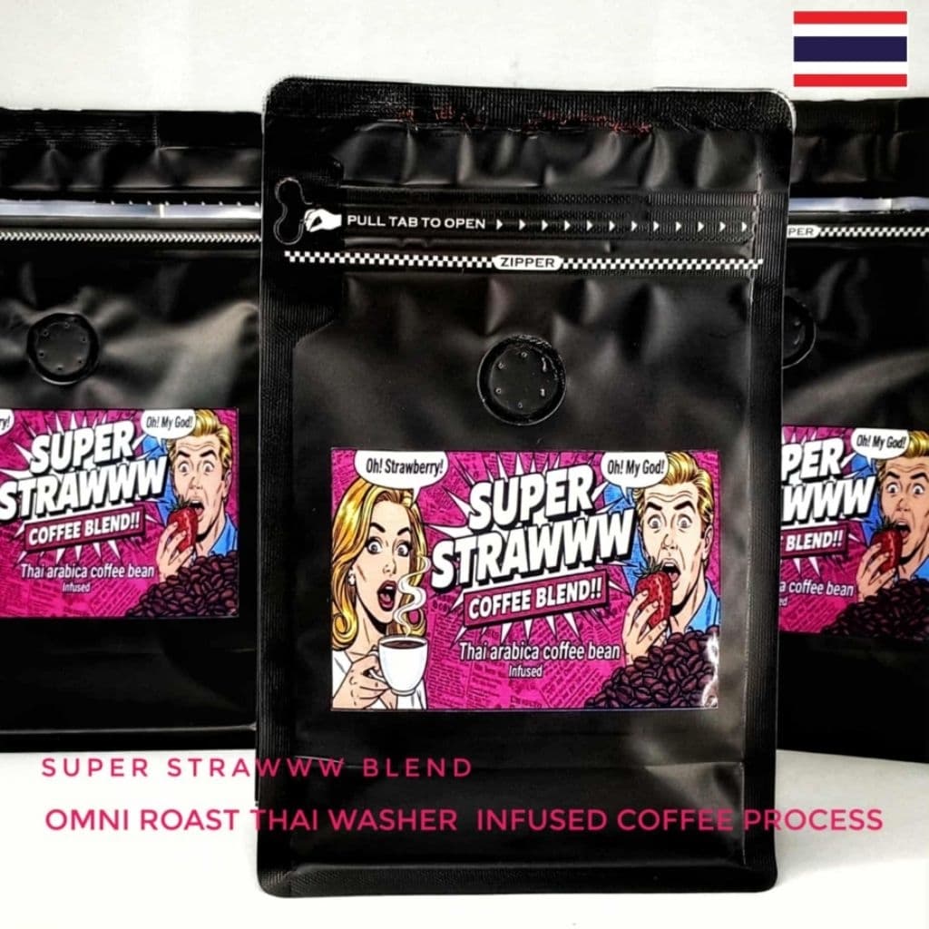 SUPER​ ​STRAWWW BLEND​ ซุปเปอร์​สตอออร์ เบลนด์​ กาแฟอาราบิก้า​ ไทยแท้ ?? เกรดA​ thai ARABICA 100 % 150g. - รูปที่ 1