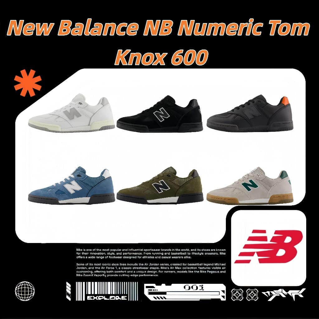 ?เป็นของแท้100%? New Balance NB Numeric Tom Knox 600 รองเท้า ทันสมัยหลากหลาย รองเท้าผ้าใบ - รูปที่ 1