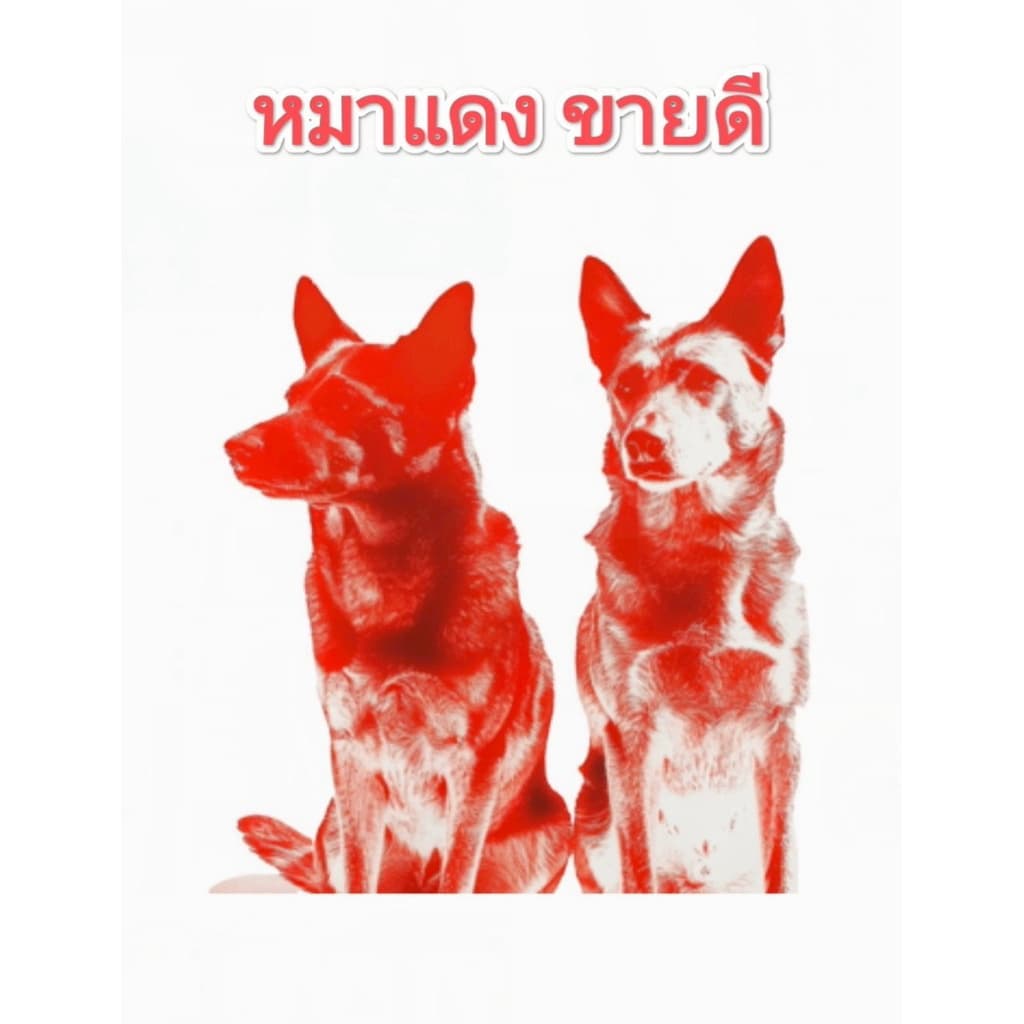 Red Dog, 1 pack. best-selling product, ready to ship sticker - รูปที่ 1
