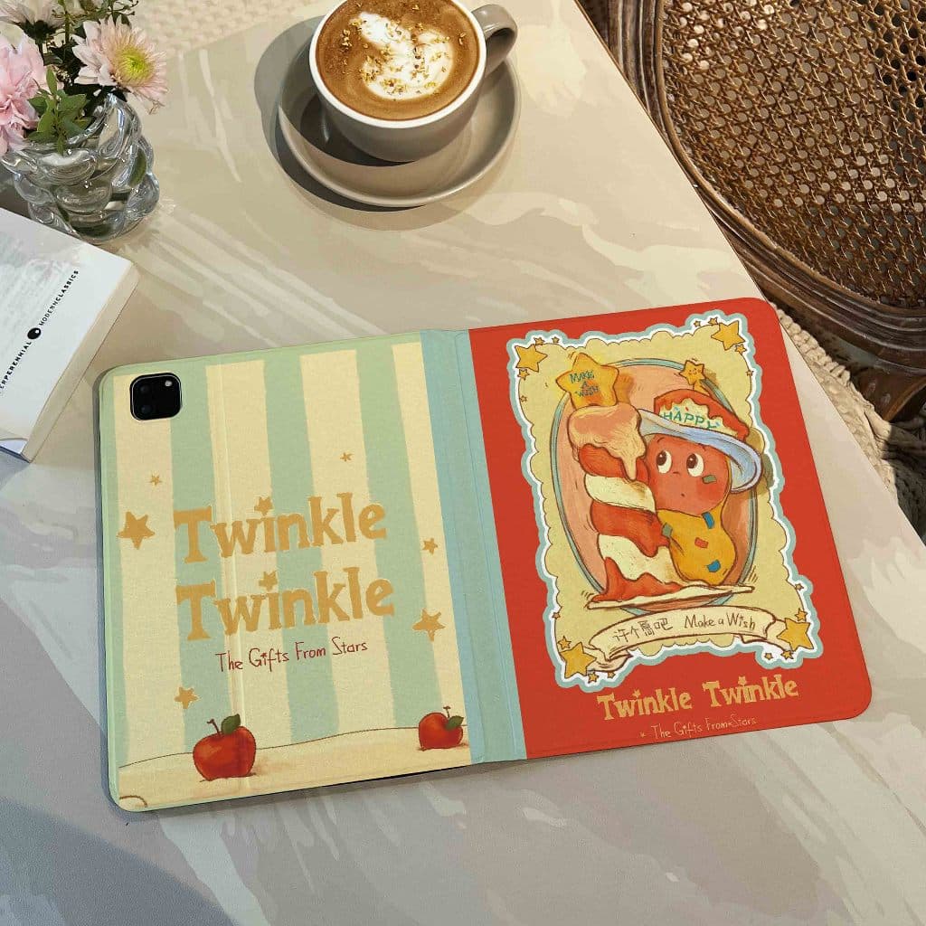 ⭐พร้อมส่ง⭐เคสแท็บเล็ต Samsung สำหรับ Tab S9FE S9หมุนได้ 360°Twinkle Twinkle S10+มีที่ใส่ปากกาS6 Lite - รูปที่ 1