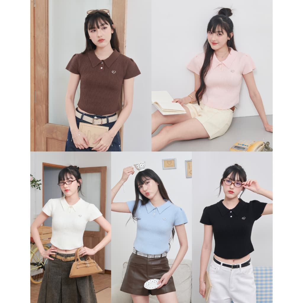 Riley.apparels - Kiki knit polo 9148 [ใช้โค้ด trendy ลด 25%] - รูปที่ 1
