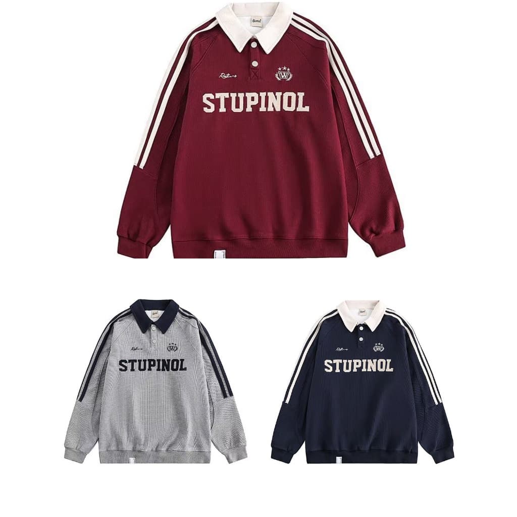 Polo Shirt เสื้อโปโลแขนยาว กันหนาว คอปก 3 สี M-2XL - รูปที่ 1