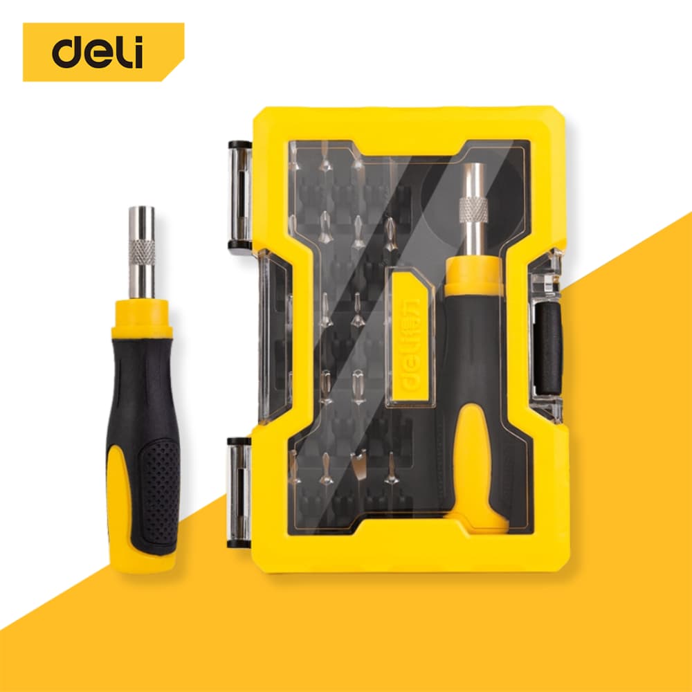 Deli ชุดไขควง อเนกประสงค์ ชุดไขควงเปลี่ยนหัว ไขควงมัลติฟังก์ชั่น Screwdriver - รูปที่ 1